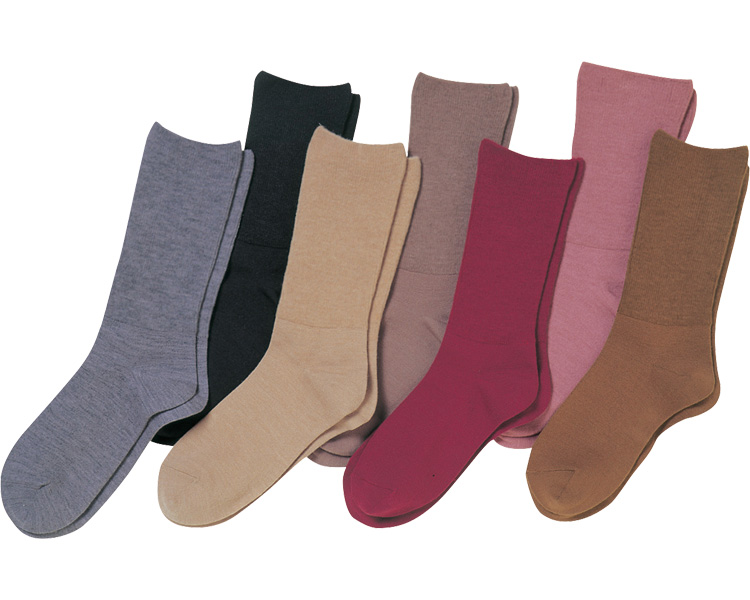 라쿠라쿠 여성 양말 가을·겨울용 울혼방 3900 모카