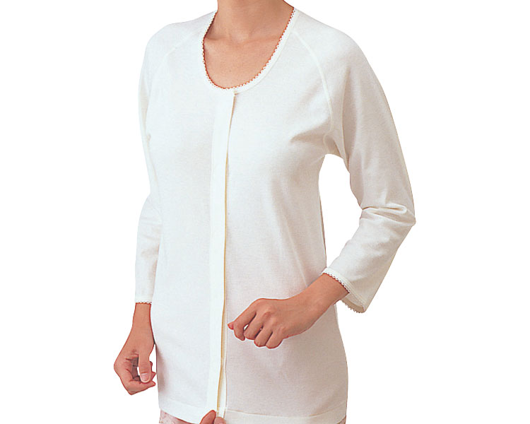 여성 7부 전면 오픈 원터치 내의 MU-340 L 화이트