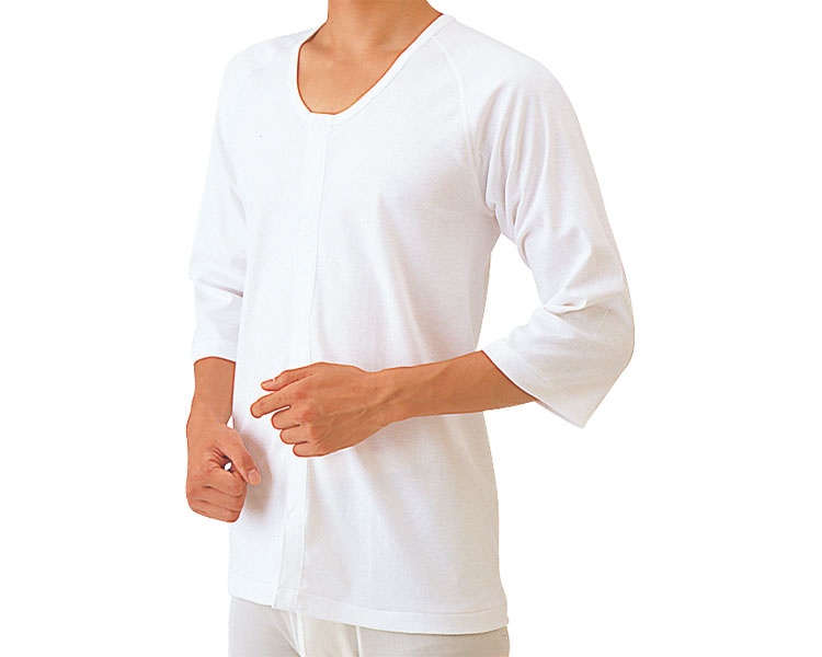 남성 7부 전면오픈 원터치 내의 No.1 S 오프화이트