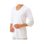 남성 7부 전면오픈 원터치 내의 No.1 S 오프화이트