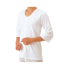 남성 7부 전면오픈 원터치 내의 No.1 L 오프화이트