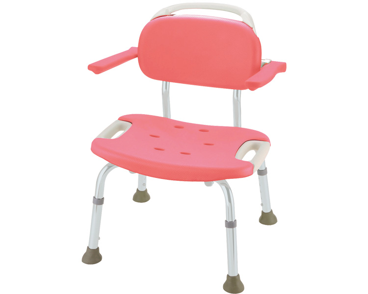 릿첼 와이드형(폭52.5cm) 팔걸이 목욕의자 49351 핑크