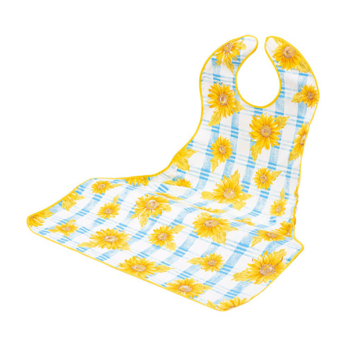 하비너스 미끄럼 방지 식사용 앞치마 11201 해바라기 무늬