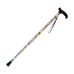 꽃무늬 신축 지팡이 46-F1 브라운