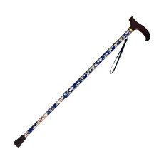 꽃무늬 신축 지팡이 46-F4 블루