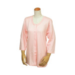 여성 8부 소매 앞트임 셔츠 (원터치 테이프식) W461 피치 M