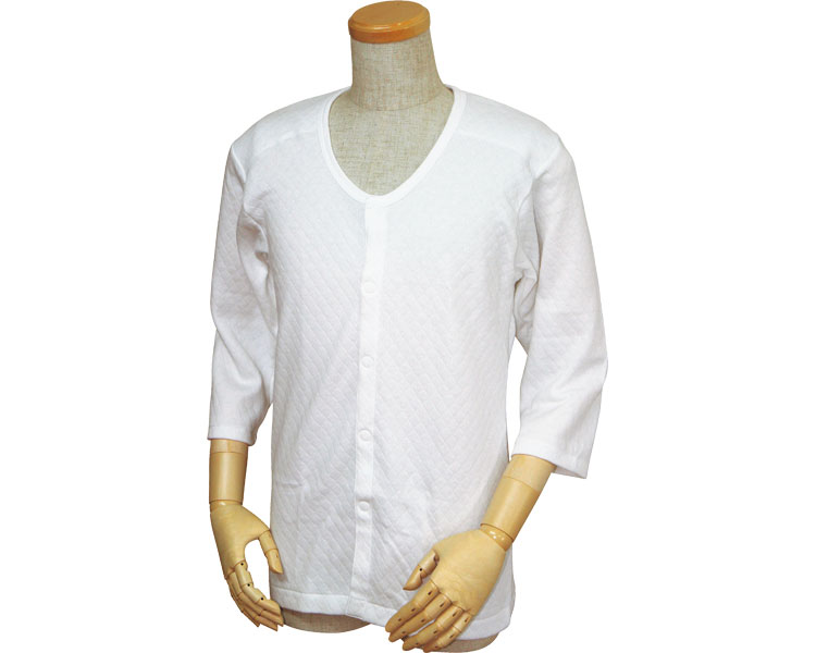 남성 8부 앞트임 셔츠 (원터치 테이프식) W460 화이트 L