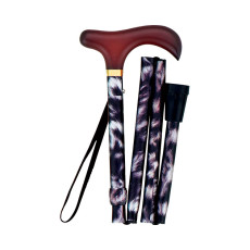 꽃무늬 콤팩트 접이식 지팡이 55-F2 꽃무늬BK