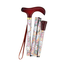 꽃무늬 콤팩트 접이식 지팡이 55-F8 꽃무늬Y