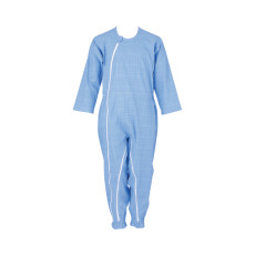 간병 점프슈트 앞트임형 403420 M 블루/체크무늬