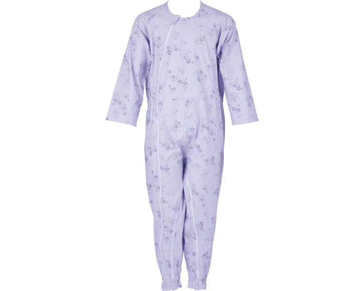 간병 점프슈트 L 앞트임형 403420 퍼플 / 벚꽃무늬