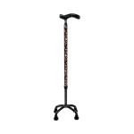풀카본 쿼드케인 네발 지팡이 70C-F4 꽃무늬 NB