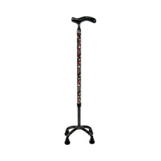 풀카본 쿼드케인 네발 지팡이 70C-F4 꽃무늬 NB