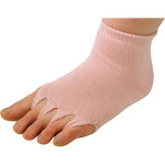 발가락 오픈 건강 양말 M 연어 핑크