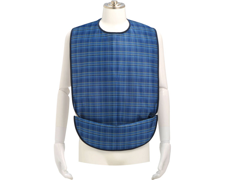 소프라피렌 식사용 앞치마 체크 2WAY 형 102280 블루