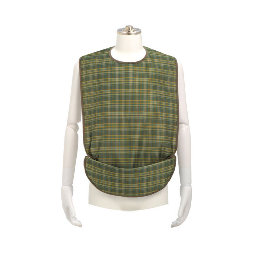 소프라피렌 식사용 앞치마 체크 2WAY 형 102282 그린