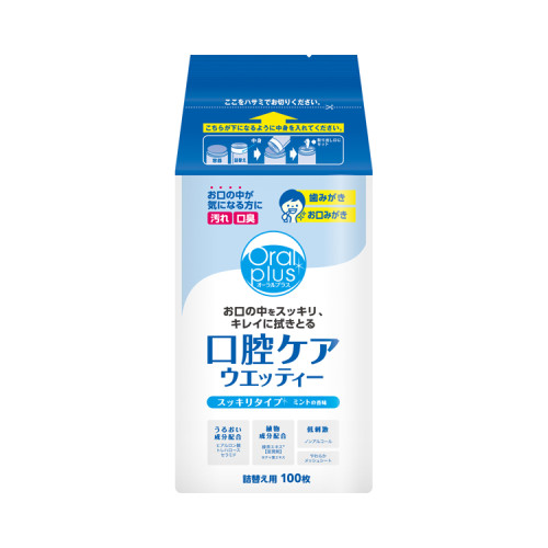 오랄 플러스 구강 케어 티슈 (상쾌 타입) 172488 100매입 리필용