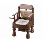 이동식 변기 키라쿠 미니데카 45613 부드러운 변기 MY형 다크 브라운