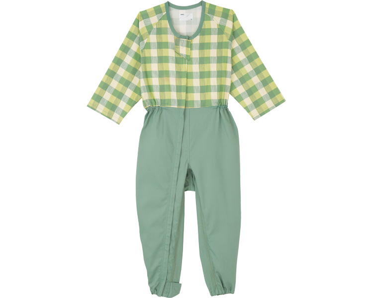 컨비네이션 풀 오픈형 환자복 5738-TA S 블록그린