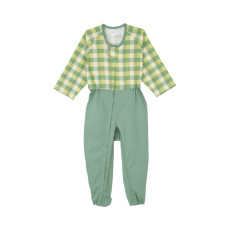 컨비네이션 풀 오픈형 환자복 5738-TA M 블록그린