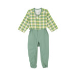 컨비네이션 풀 오픈형 환자복 5738-TA LL 블록그린