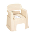 휴대용 화장실 등받이형 베이지