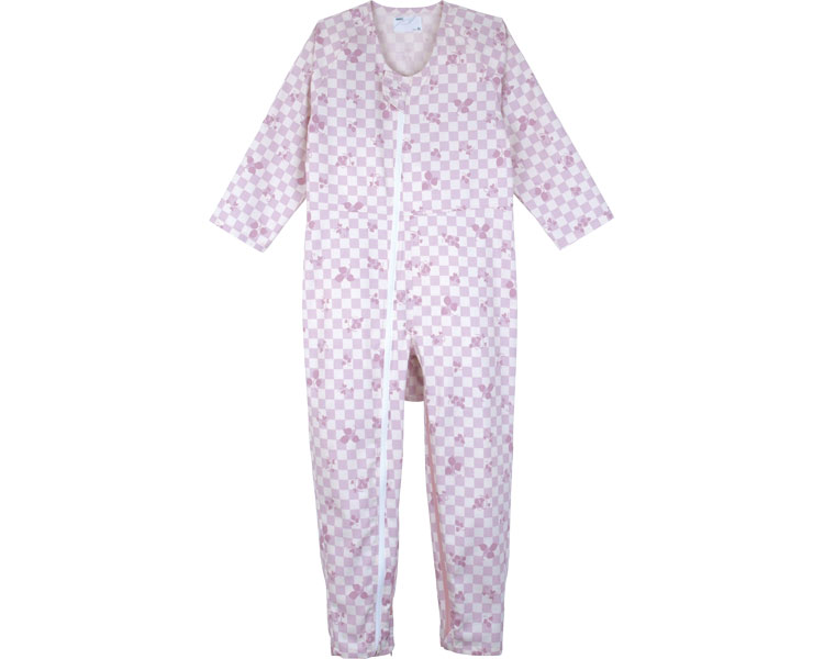 컨비네이션 Ⅱ 풀 오픈형 환자복 5638-A S 리프핑크