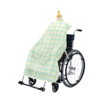 하비너스 휠체어용 흘림방지 식사용 앞치마 1030133 체크무늬