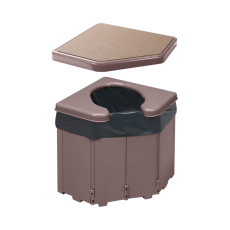 공간 활용 코너형 휴대용 변기 R-46