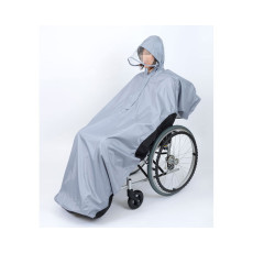 휠체어용 RAKU 레인코트 SR-100SM M 실버