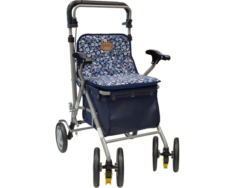 퍼레이드 쇼핑카트 꽃무늬 감색