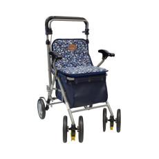 퍼레이드 쇼핑카트 꽃무늬 감색