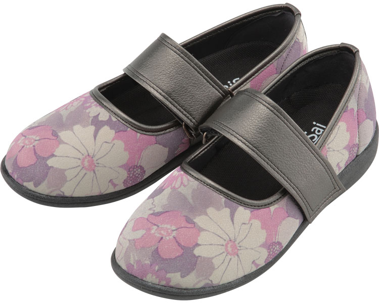 SaiSai 플라워 프린트 W941 여성 21.5cm 플로럴 퍼플