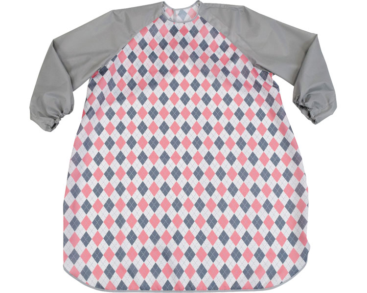 방수 소매형 앞치마 1080 아가일 핑크