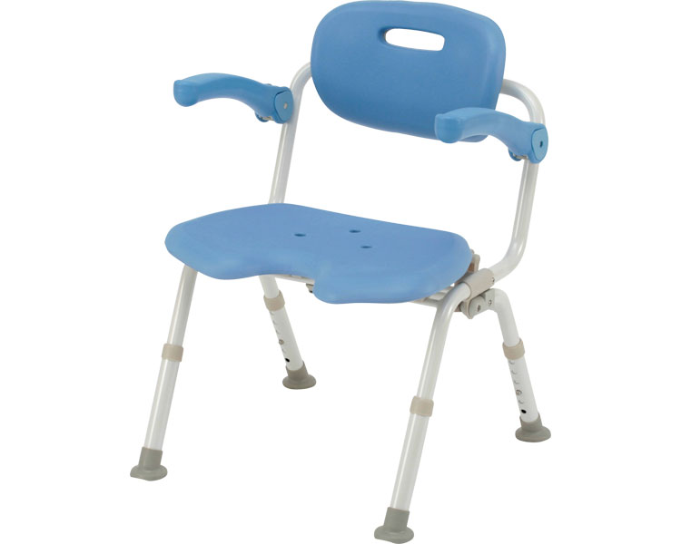 파나소닉 와이드 SP U형(폭50.5cm) 원터치 팔걸이 목욕의자 PN-L41521A 블루