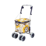 스와렐 접이식 실버카 AS-0275 꽃무늬 엘로우