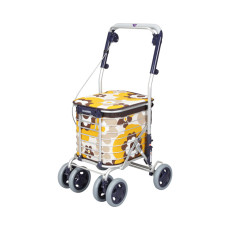 스와렐 접이식 실버카 AS-0275 꽃무늬 엘로우