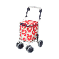 알루미 와이어 카트 A-0245H 꽃무늬 레드