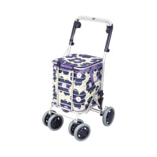 알루미 와이어 카트 A-0245H 꽃무늬 블루