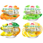 모리나가 비타민 서포트 젤리 실드 유산균 함유 4종 세트 귤, 청포도, 파인애플, 꿀 레몬맛 653251 78g×(4종×6)