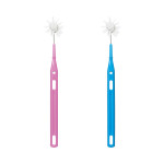 손잡이형 클리너 브러시 (2색1세트) 핑크&블루 각 1 개