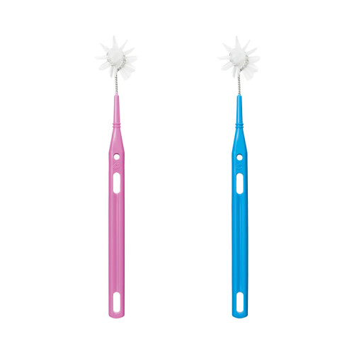 손잡이형 클리너 브러시 (2색1세트) 핑크&블루 각 1 개