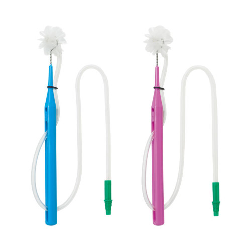 흡입식 구강 클리너 브러시 (2색1세트) 블루&핑크 각 1 개