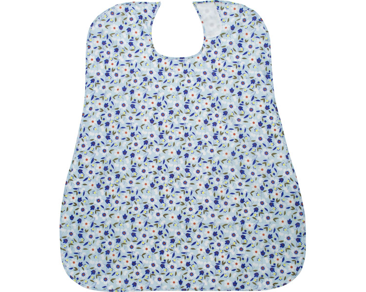 카이엔타이 식사용 앞치마 CX-01002 꽃무늬 블루