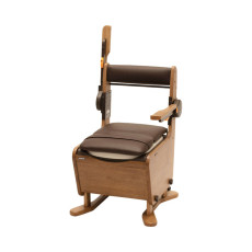 가구형 이동식 변기 팔걸이 접이식 PN-L23407MB 소프트 변기 미디엄 브라운