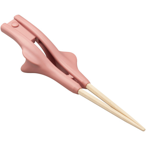 하시조군 클리어 실버 젓가락 S-14 핑크(21cm) 오른손용