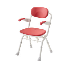 아론카세 팔걸이 원터치 목욕의자 S핏(폭 46cm) 536-090 레드