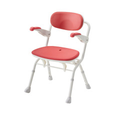 아론카세 팔걸이 원터치 목욕의자 S (폭 51cm) 536-080 레드
