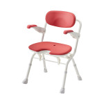 아론카세 팔걸이 원터치 목욕의자 U (폭 51cm) 536-085 레드