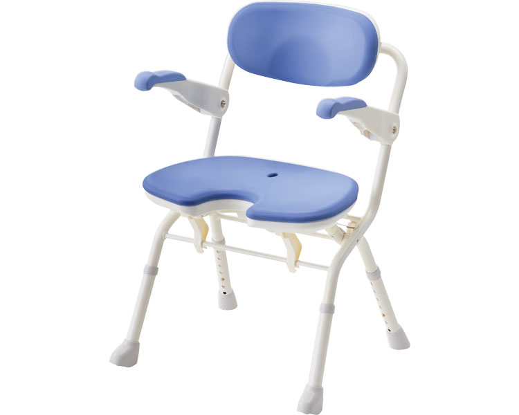 아론카세 팔걸이 원터치 목욕의자 U (폭 51cm) 536-086 블루